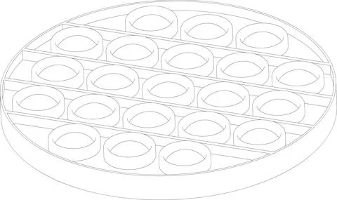 3D sensory toy. In the shape of a circle. Stock Illustration