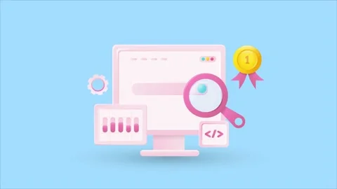 3d SEO development ranking analysis report animation. Stock Footage 172235729