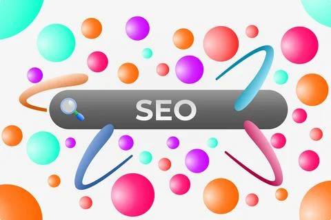 3D Seo icon. Search Engine Optimization 3D icon vector illustration. SEO 3d Stock Illustration