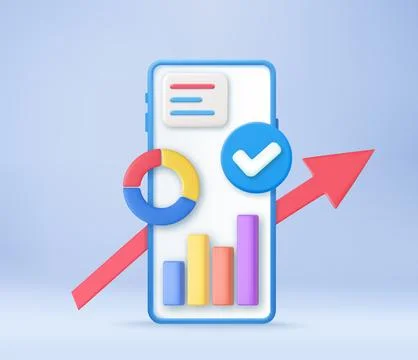 3D SEO Optimization, stock trading, Stock Illustration