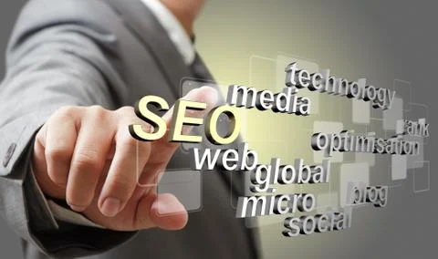 3d seo search engine optimization as concept Stock Illustration