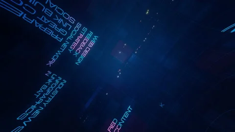 3D SEO word cloud animation cinematic modern technology Video stock 157748768