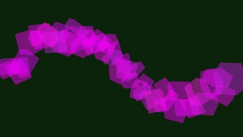 3D sequence depicting a flexible, snake-like trail of semi-transparent 動画素材 338206577