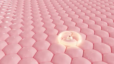 3d Serum Drop through the skin layer and reduce up saggy skin of the skin cell.  Stock Footage 237604067