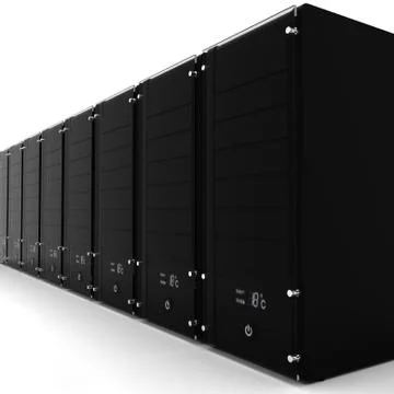 3d server - datacenter, on white Stock Illustration