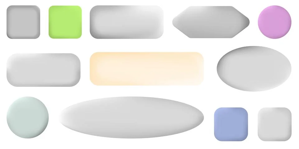 3d set of buttons with Stock Illustration