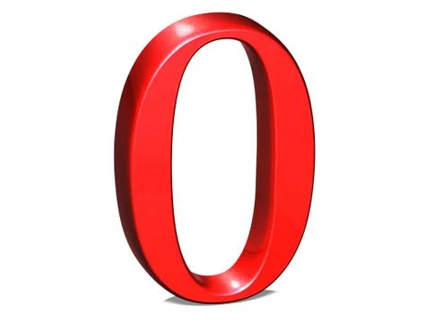 3d set red number on white background 스톡 일러스트
