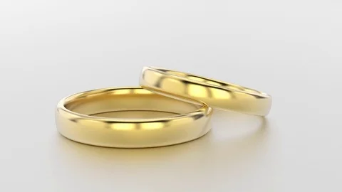 3d Set rings Stock Footage