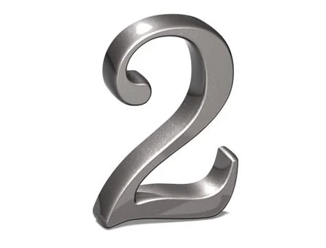 3d set silver number on white background 스톡 일러스트
