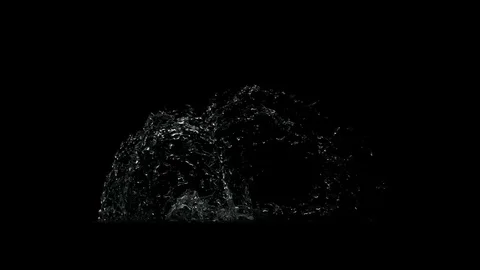 3d Set Slow Motion Water Splash Stock Footage 84109433