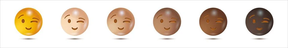 3D Set smiles. Vector illustration. realistic emoticon. Isolated 3D. Vector Illustrazione stock