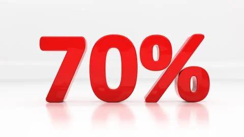 3d seventy percent Illustrazione stock