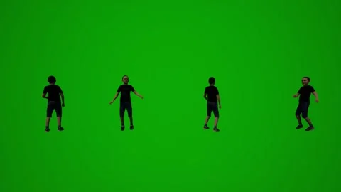 3D of several different kindergarten little boys on green screen background play Video stock 228798057