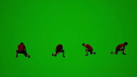 3D of several different kindergarten little boys on green screen background play Video stock 228798062