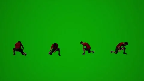 3D of several different kindergarten little boys on green screen background play Video stock 228798063
