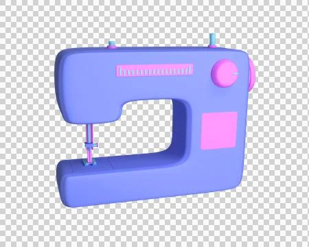 3d sewing machine. 3d rendering Stock Illustration