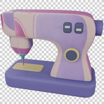 3D Sewing Machine Isolated Object Ilustração Stock