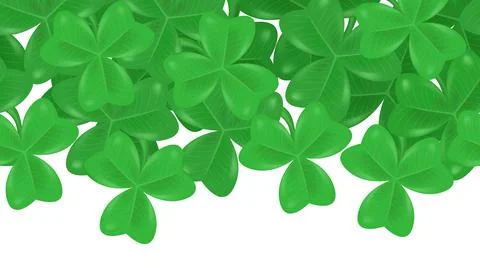 3d shamrock leaf clover pattern  Seamless Vector illustration. Stock Illustration