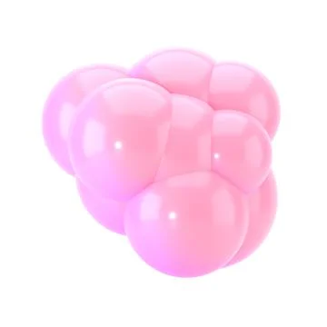 3d shape Abstract liquid with spherical element. realistic illustration of fluid Stock Illustration