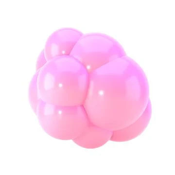 3d shape Abstract liquid with spherical element. realistic illustration of fluid Stock Illustration