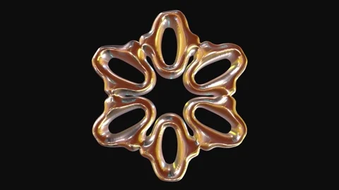 3d shape animation isolated on black background Stock Footage 282102600