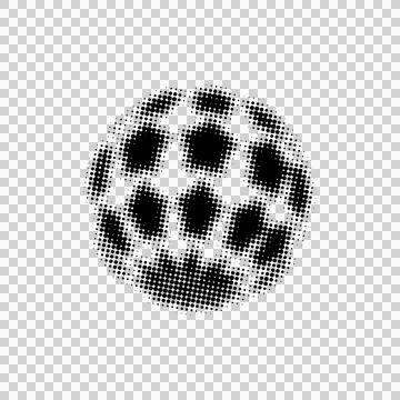 3d shape black stars dot halftone element graphic Stockillustratie