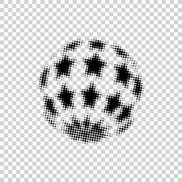 3d shape black stars dot halftone element isolated Stock Illustration