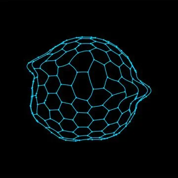 3D shape, futuristic science visualization sphere Stock Illustration