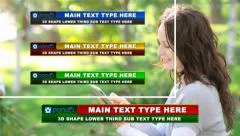 3D Shape Lower Third Stock After Effects