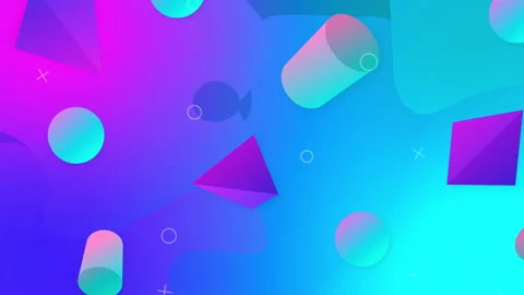 3D Shape Motion Clorful Background | Stock Video | Pond5