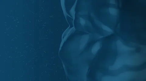 3D Shape Rotating On A Dark Blue Background Stock Footage 61858102