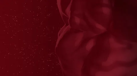 3D Shape Rotating On A Dark Red Background Stock Footage 61833161