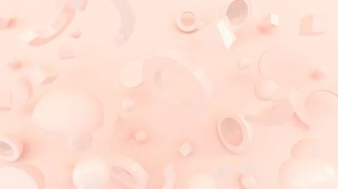 3d shapes background. Abstract wallpaper. Flying geometric objects. Stock-Illustration