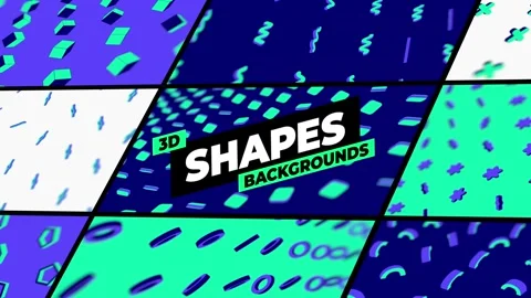 3D Shapes Backgrounds Stock After Effects
