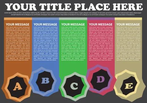 3D shapes layout Stock Illustration