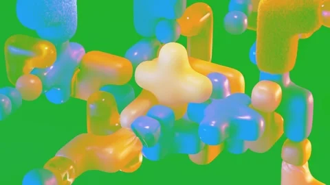 3D Shapes Moving Effect Background Stock Footage 316051142
