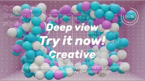 3D Shapes Typography 스톡 After Effects