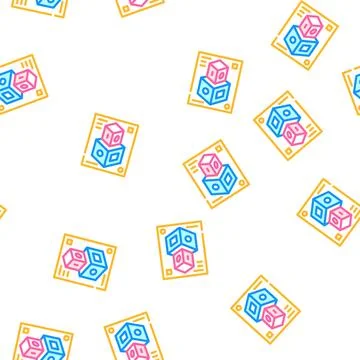 3d shapes vector seamless pattern color Illustrazione stock