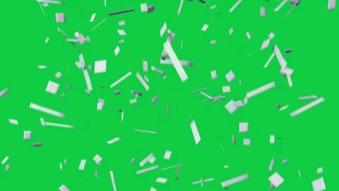 3D shards reacting to impulse, scattering outward, rotating, showing spread on Stock Footage 337506292