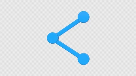 3D Share Icon Rotating on a Transparent ... | Stock Video | Pond5