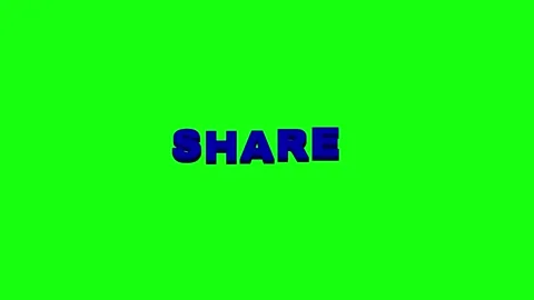 3d Share text Animation green screen Stock-Footage 311426934