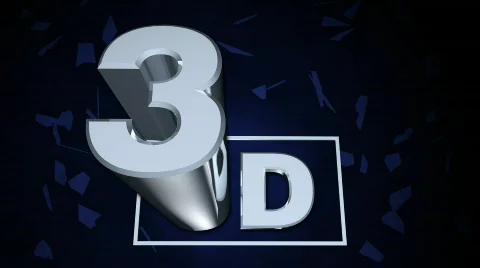 3D Shatters Screen on Blue Vidéo 605151