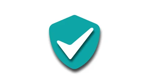 3d Shield Icon with Checkmark Symbol Animation Stock Footage 307718913