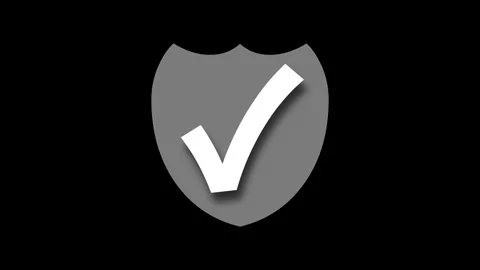 3d Shield Icon with Checkmark Symbolizing Security Animation, Animated Chec.. Stock Footage 307955858