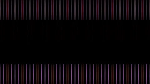 3D shining bright dots set colorful line wave motion, on black background Stock Footage 250530413