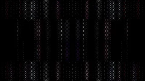 3D shining bright dots set colorful line wave motion, on black background Stock Footage 250530565