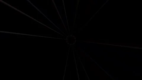 3D shining bright dots set colorful line wave motion, on black background Stock-Footage 265072776