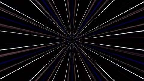 3D shining bright dots set colorful line wave motion, on black background Stock-Footage 293347613