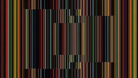 3D shining bright dots set colorful line wave motion, on black background Video stock 294338536