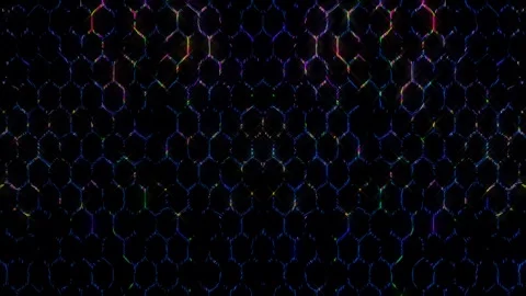 3D shining bright dots set colorful line wave motion, on black background 動画素材 295524158